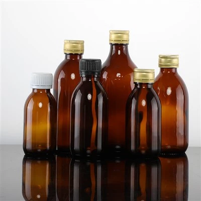 Brown Oral Liquid Syrup Bottle