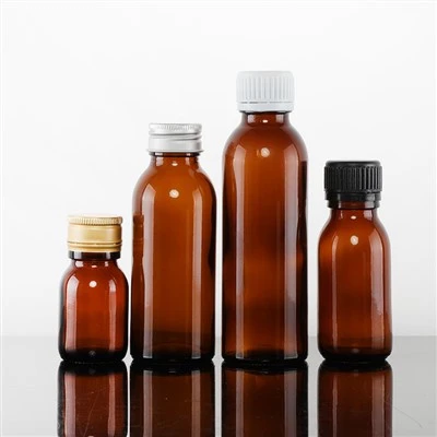 Glass Syrup Bottles with Lids