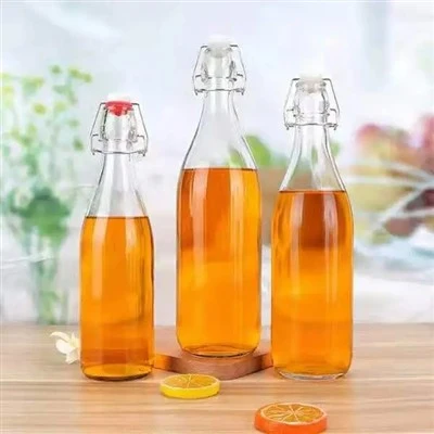 Round Glass Wine Bottle