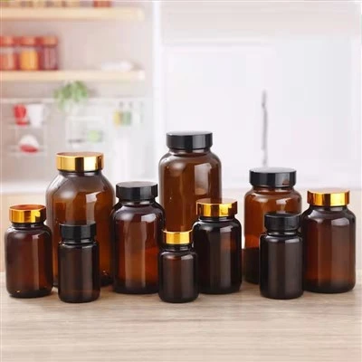 Small Glass Bottle Containing Medicine