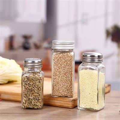 Spice Jar Glass Seasoning Bottle